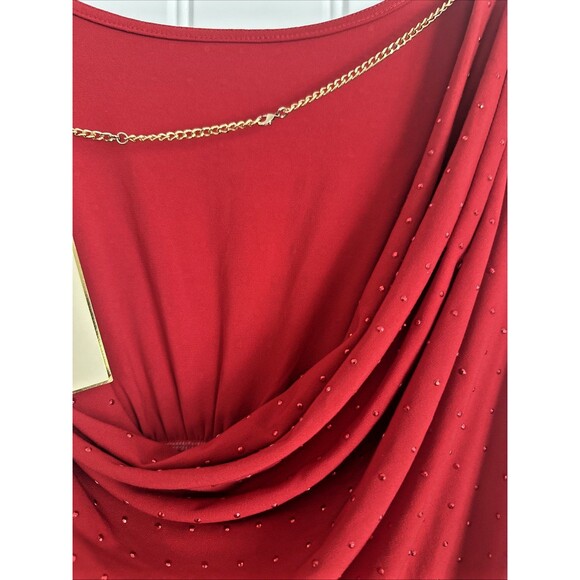 Michael Kors Women's Studded Long-Sleeve Bodycon Dress Crimson Red Size M - Picture 14 of 16